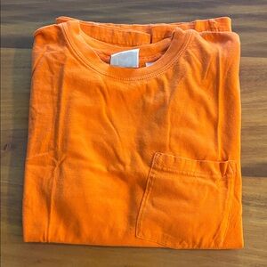 Lee Sport Mens Large Shortsleeved Pocket Tee, Orange
